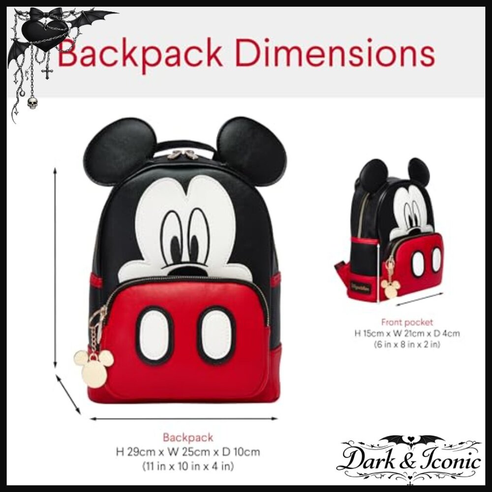 Mini Backpack With Mickey Mouse Design, Adjustabl… - image 3